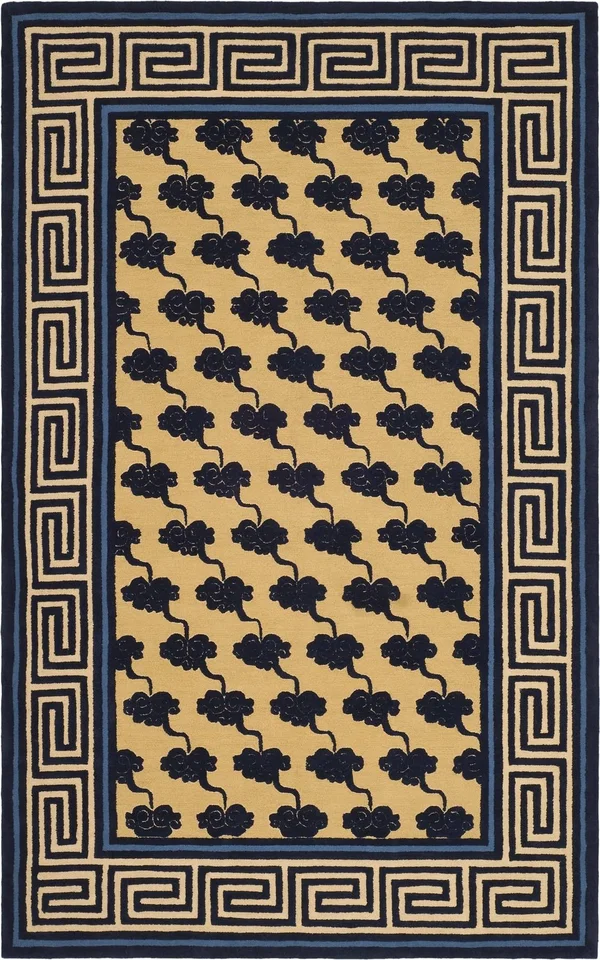 Safavieh Newport NPT428A 3&9x22 x 5&9x22 Beige - Blue Area Rug