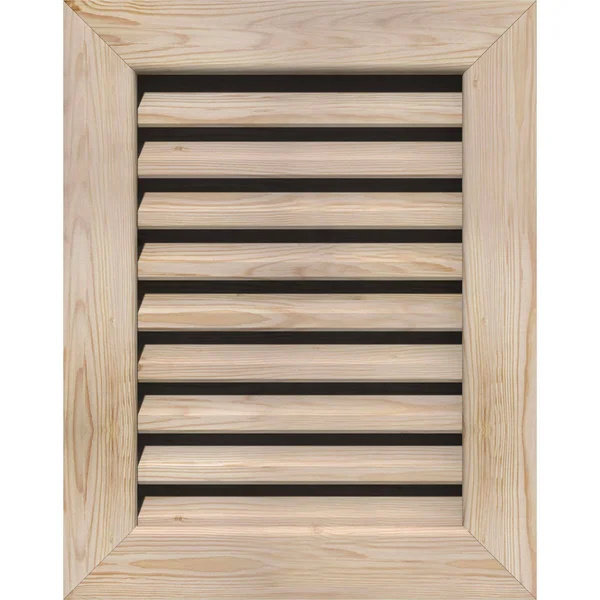 Ekena Millwork 28-in W x 32-in H Vertical Gable Vent (33-in W x 37-in H Frame Size): Unfinished - Functional, Smooth Pine Gable V