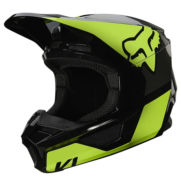 Fox Racing Youth V1 Revn Helmet Small Flo Yellow