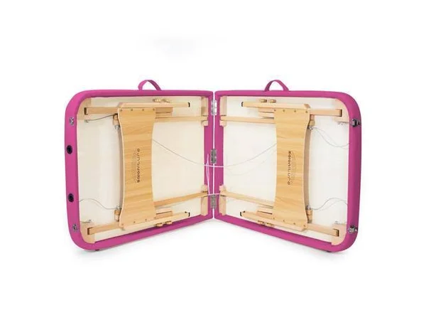 Saloniture Basic Portable Folding Massage Table, Pink