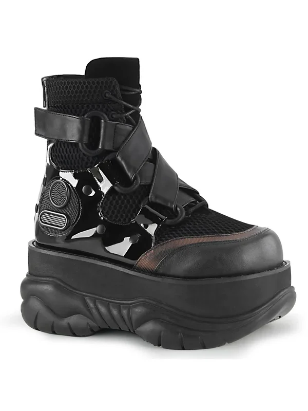 Demonia - Unisex NEPTUNE-126 Boots Black Vegan - Size-10