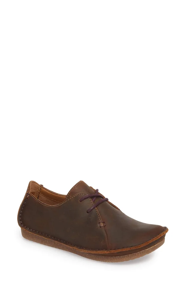 Clarks Women's Janey Mae Lace Up Shoe, Size: 6 M, Brown