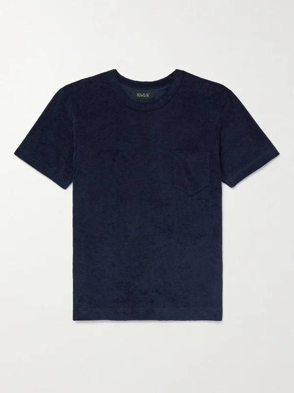 Howlin' - Men - Fons Cotton-Blend Terry T-Shirt Blue - XL
