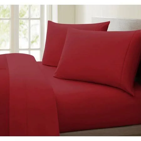 Home Sweet Home Dreams Luxurious Collection 1000 Thread Count 100% Cotton Sheet Set (California King, Burgundy), Red