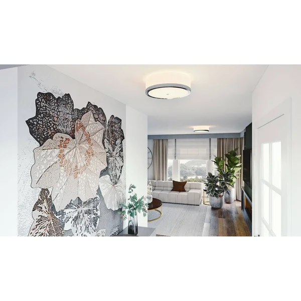 AFX Salerno 13.5-in Polished Chrome LED Flush Mount Light, SALF13LAJUDPC