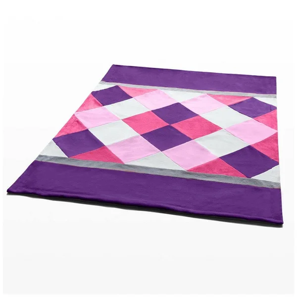 Plaids - Sweet Days Soft Coral Fleece Patchwork Throw Blanket (59 inch-78.7 inch), Orange