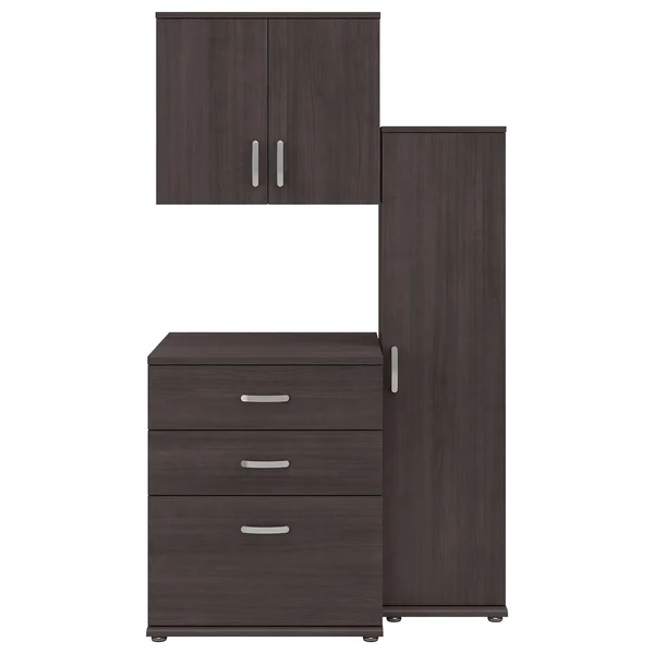 Universal 44W 3 Piece Modular Storage Set in Storm Gray - Engineered Wood