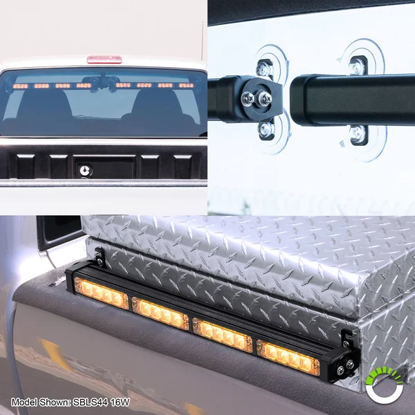 LAMPHUS SolarBlast Sbls64 29 inch 24W LED Traffic Advisor Light Bar - Amber White, Yellow