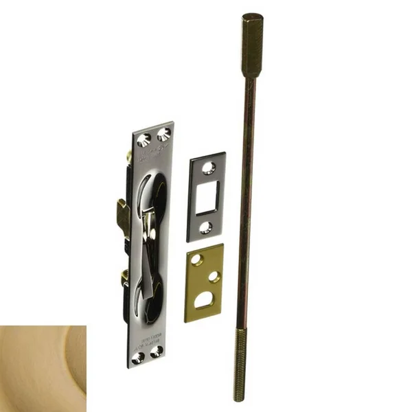 Baldwin 060003412 12x22 Flush Bolt - Unlacquered Vintage Brass