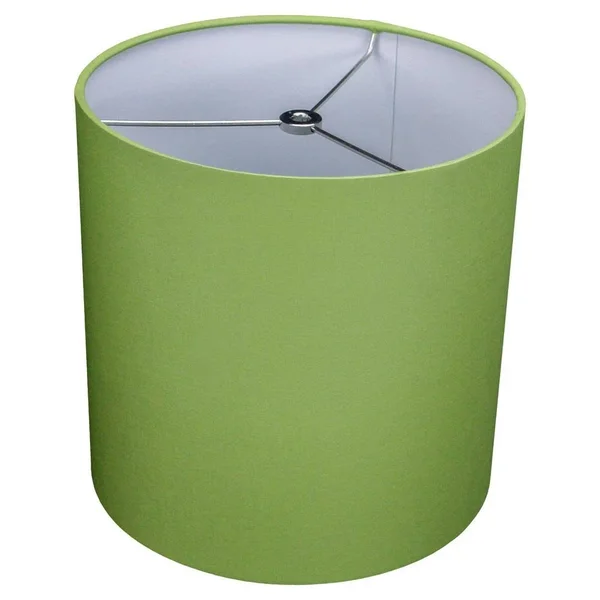 FenchelShades.com 10x22 Top Diameter x 10x22 Bottom Diameter 10x22 Height Fabric Drum Lampshade Spider Attachment (Peridot)