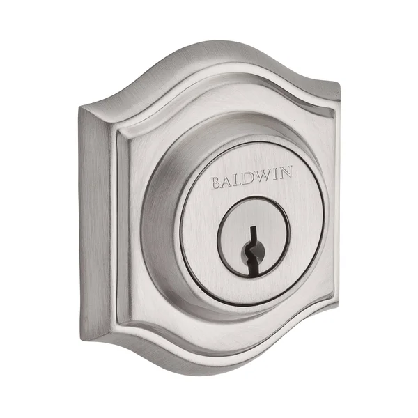 Baldwin Traditional Arch Deadbolt Single Cylinder Satin Nickel