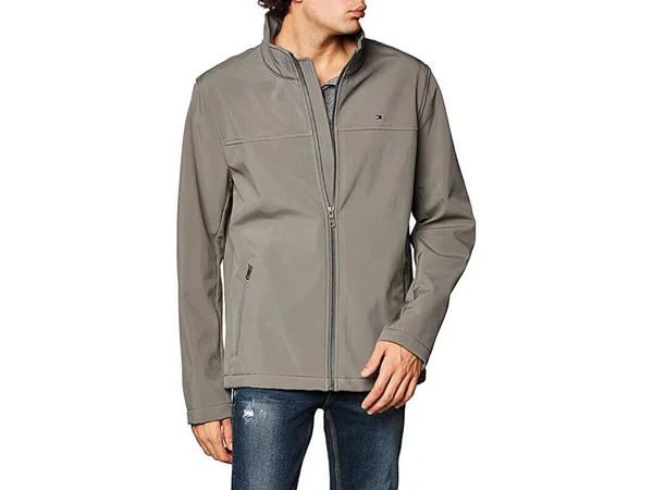 Tommy Hilfiger Legacy Water Resistant Softshell Jacket Men's Jacket Grey : X-Large Tall