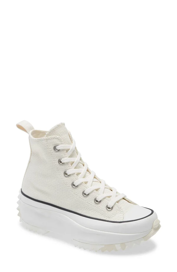 Converse Chuck Taylor All Star Run Star Hike High Top Platform Sneaker Egret/ White/ Multi