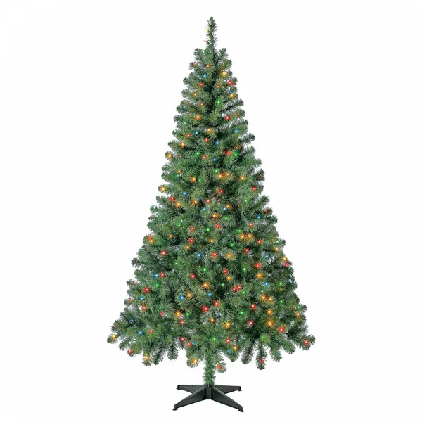 Holiday Time 6.5& Mini Multicolor Lights Pre-Lit Madison Pine Artificial Christmas Tree - each