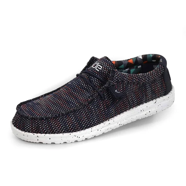 Hey Dude Wally Sox Shoe Men's - Blue/Orange, 15