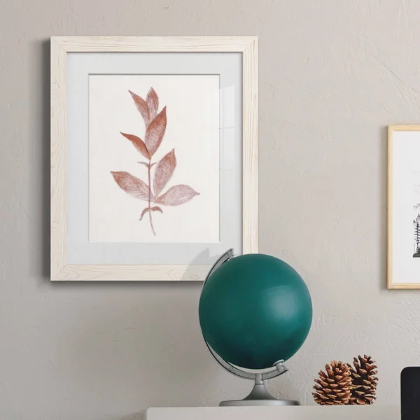Red Leaf II-Premium Framed Print - Ready to Hang - 27.5X37.5 - White