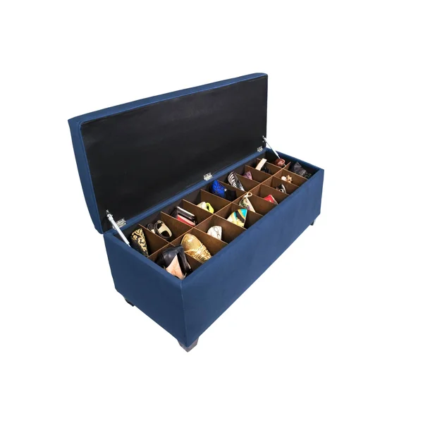 The Sole Secret Sole Secret Obsession Espresso 10-Button Tufted Shoe Storage Bench