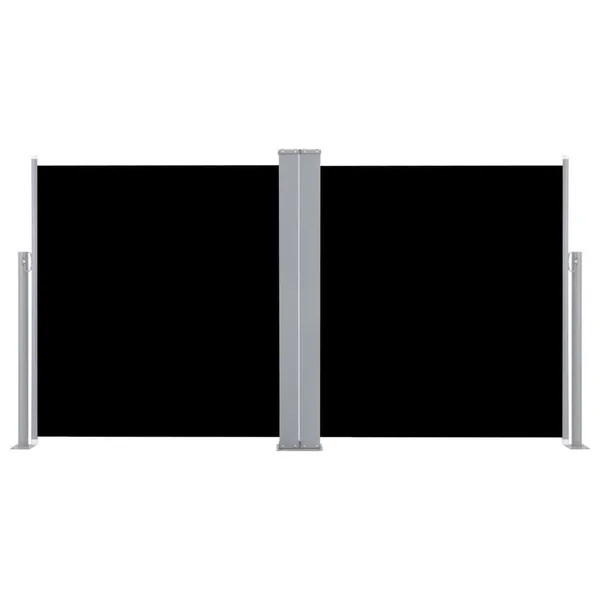 vidaXL Retractable Side Awning Black 39.4x22x236.2x22