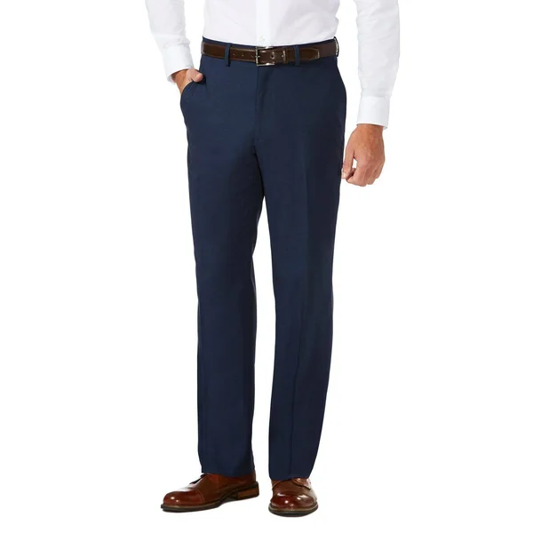 Haggar Blue Stretch Travel Performance Tailored Fit Suit Pants