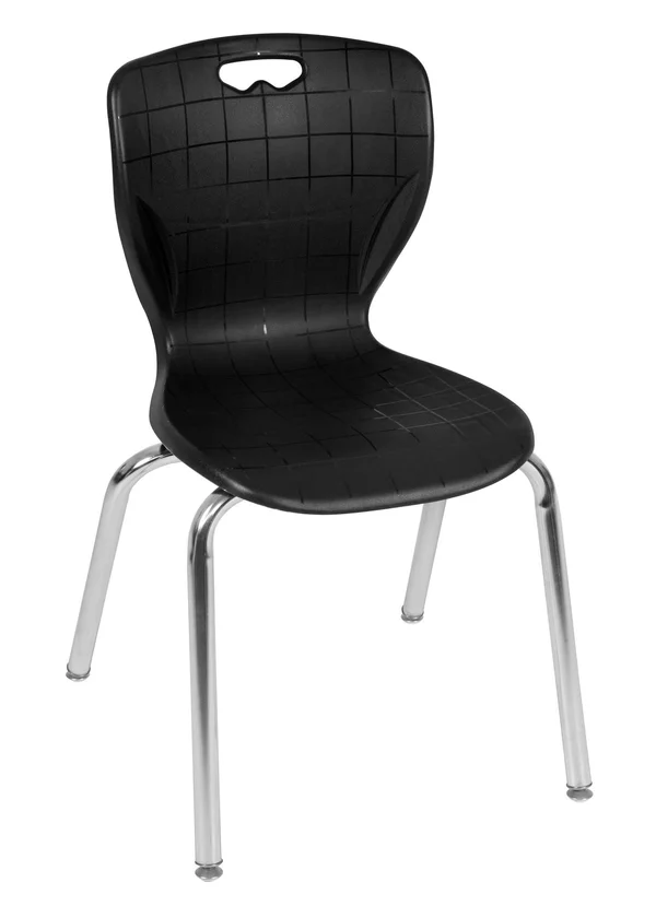 Regency Kee 72x22 x 24x22 Height Adjustable Mobile Classroom Table - Mocha Walnut & 2 Andy 18-in Stack Chairs- Navy Blue