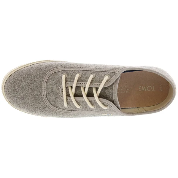 Toms Women's Carmel Shoes Drizzle Grey Felt 7.5