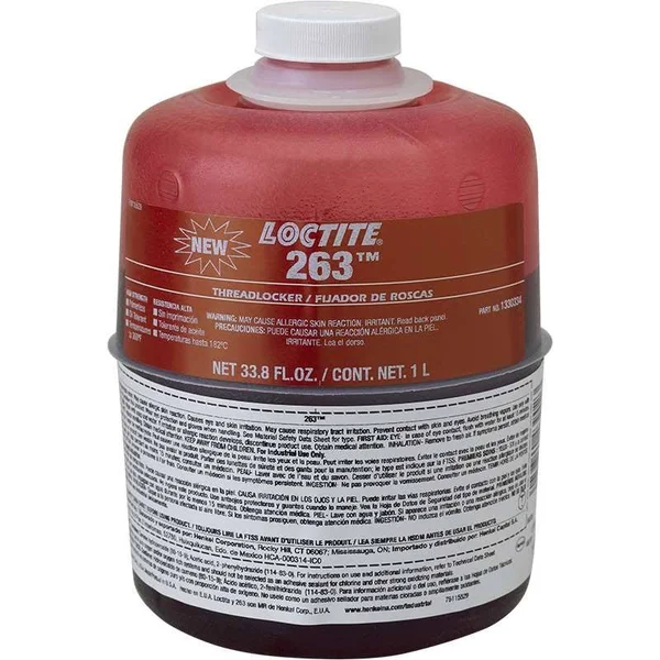 Loctite 1330334 Threadlocker 263 - 1L Bottle, Red