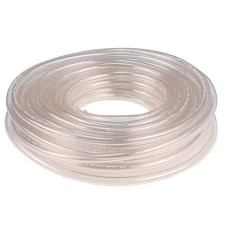 Clear Flexible Soft PVC Tubing for Food, Beverage and Dairy Applications - Inner Diameter 1/4 inch - Outer Diameter 7/16 inch