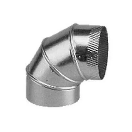 8unit Gray Metal 3-26-302 Stove Pipe Elbow - 3 inch, 26 Gauge