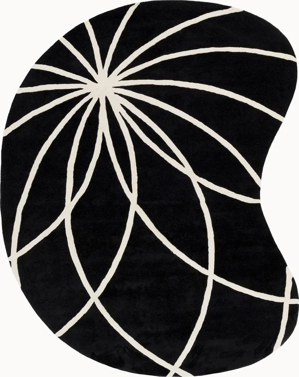 Surya Forum FM-7072 Black Area Rug - 6& Square