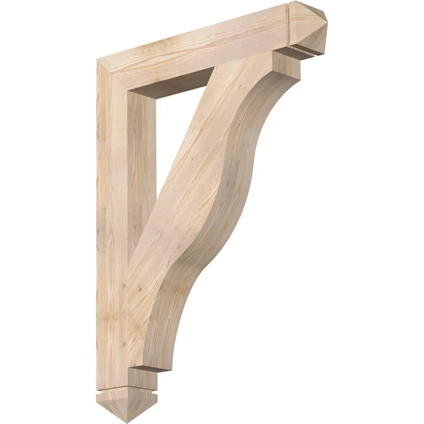 Ekena Millwork BKT06X36X48FST03SDF 5 1/2x22W x 36x22D x 48x22H Funston Arts & Crafts Smooth BRACKET - Douglas Fir