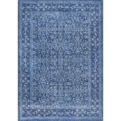 Mercury Row Utterback Dark Blue Area Rug Rug Size: Rectangle 8& x 10&