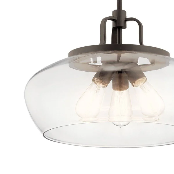 Kichler Davenport Pendant/3 Light Semi Flush, Olde Bronze - 43904OZ