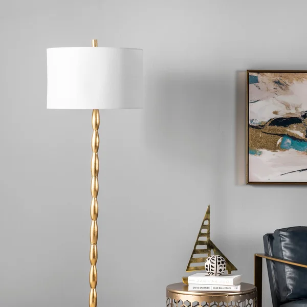 nuLOOM Andria 65x22 Iron Floor Lamp - 17x22 W x 17x22 D x 65x22 H - Brass