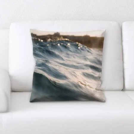 Latitude Run Ludwig The Great Sea Throw Pillow - Blue