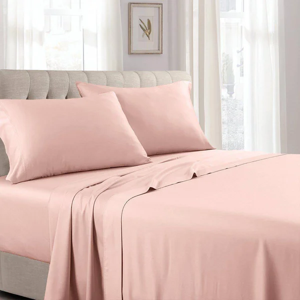 Royal Tradition Cotton Bed Sheets 600 TC Solid Sateen Queen, Gray