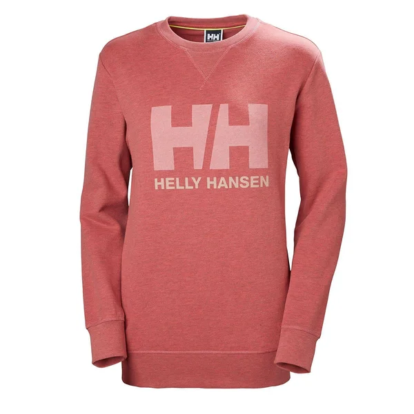Helly Hansen Women's W Logo Crew Sweater - Faded Rose Melange, Large