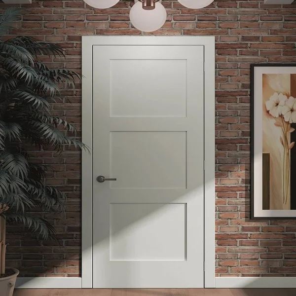 3-Panel DOOR - Kimberly Bay Interior Slab Shaker White 80 in. x 30 in.