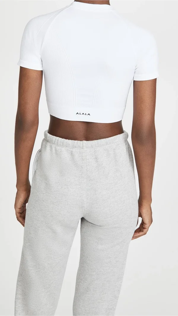 Alala Barre Seamless Tee White S