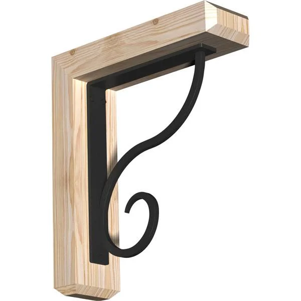 3 1/2 inchw x 14 inchd x 16 inchh Ashford Craftsman Ironcrest Smooth BRACKET, Douglas Fir (1 1/2 inchw x 10 inchd x 12 inchh Iro