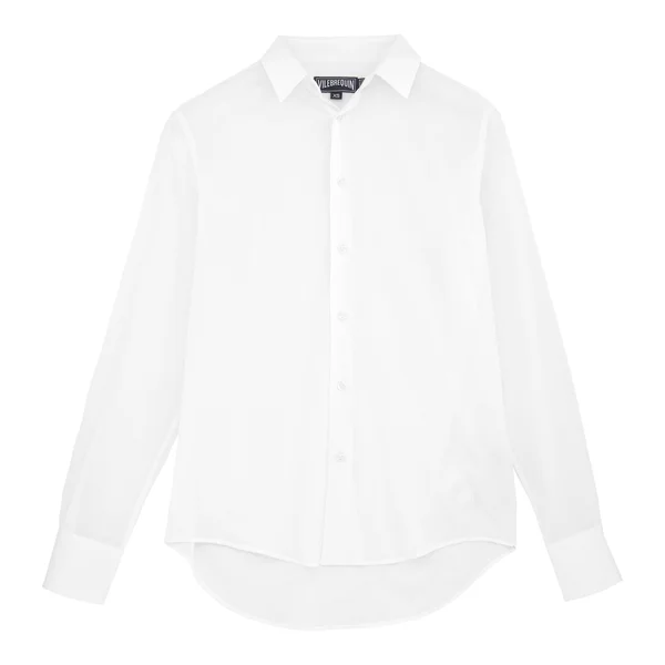 Vilebrequin Solid Cotton Veil Shirt - Caracal - White
