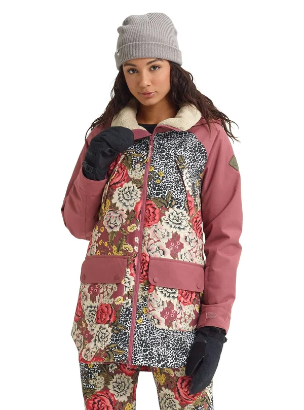 Burton Prowess Jacket - Women's Cheetah Floral/Rose Brown, Xs