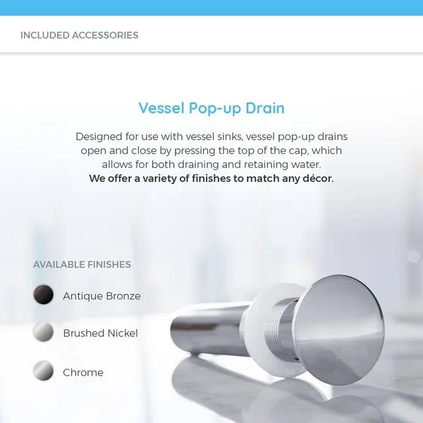 Mr Direct 604 Vessel Sink Ensemble with An Antique Bronze Finish 721 Faucet - Pop-Up Drain, and Sink Ring.
