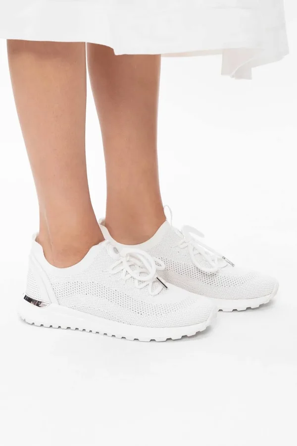 Michael Kors Bodie Soft Knit White Sneakers