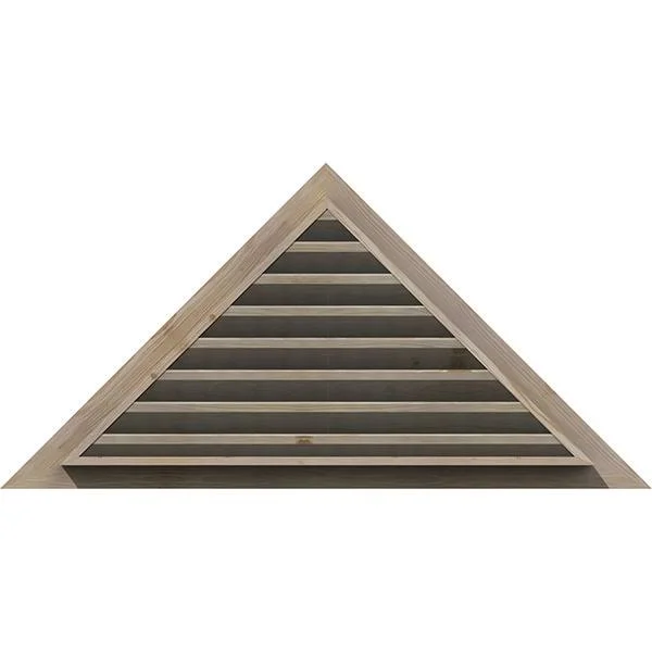 Ekena Millwork GVWTR76X3800SFPPI 76x22W x 38x22H Triangle Gable Vent (88 1/8x22W x 44x22H Frame Size) 12/12 Pitch: Primed - Funct