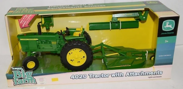 Big Farm John Deere 4020 with Rear Blade and Mower