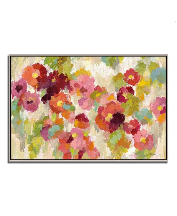 26x22 x 38x22 Coral and Emerald Garden I by Silvia Vassileva Fine Art Giclee Print - 621588-3624p125