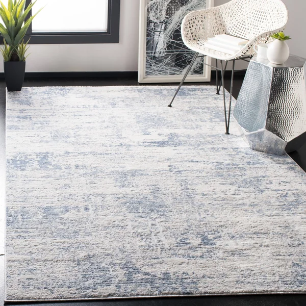 Safavieh Amelia Modern Abstract Rug - 5&3x22 x 7&6x22 - Ivory/Blue