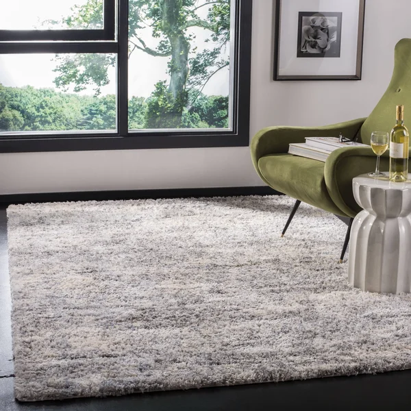 Safavieh Berber Shag BER219G 5&3x22 x 7&6x22 Grey, Cream Area Rug