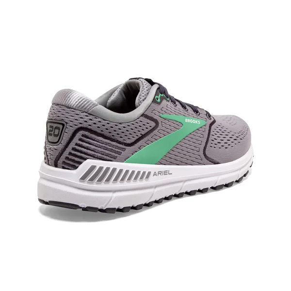 Brooks Women's Ariel &20 Alloy/Blackened Pearl/Green - 7, 2E