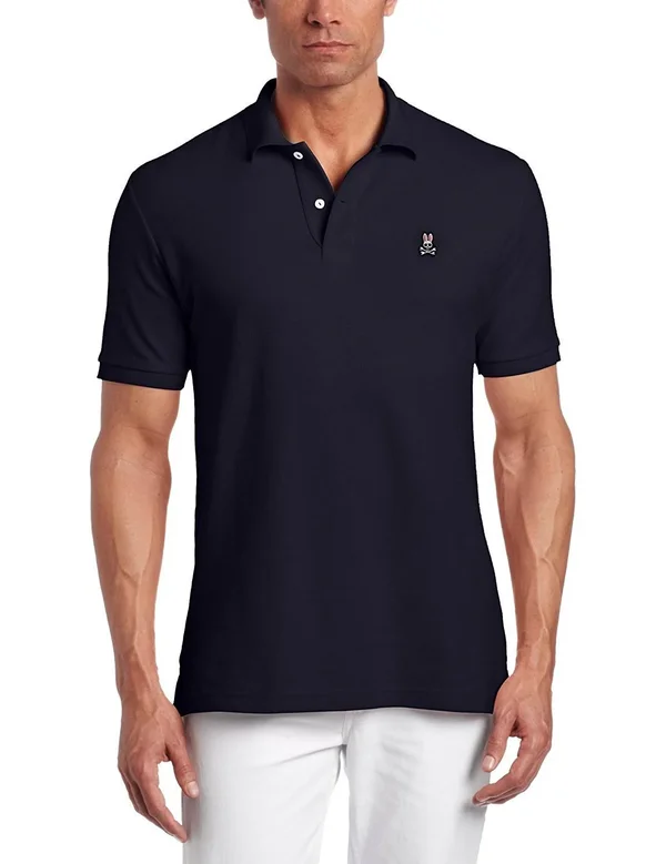 Psycho Bunny Men's Classic Polo Heather Grey